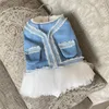 Vêtements pour chiens robe d'hiver de la jupe denim chat chihuahua chiot petit tutu yorkshire terrier poméranien maltais bichon caniche