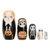 1 set de madera matrioska Muñecas Juguetes Girls Russian Nesting Muñecas Niños Educativos Toy de madera hecha a mano Matryoshka Craftstoy 240322