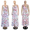 Designer Kvinnor Summer Fashion Long Size Dress 2024 Womens Sexig Suspender Beach Chiffon Dress Floral Bohemian Long Dress Women's Casual Dress Women's Beach Kirt9evb