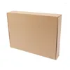 Gift Wrap 10PCS White/Brown Multi Size Kraft Carton Packaging Wedding Party Small Gifts Handmade Soap Chocolate Candy Event Box