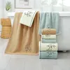 Towel Hand Towels Set Of 2 Embroidered Bird Tree Pattern Cotton Absorbent Soft Decorative For Bathroom 13.8 X 29.5 I