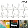 Cadres 10 pcs en acrylique de pièce commémorative stand stand de petit chevalet du support de triangle de rack de chevale