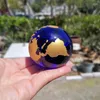 Decoratieve beeldjes 6cm Crystal Earth Ball met basisglazen bol bol feng shui ambachten thuisbureau decoratie ornamenten creatieve geschenken