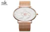 Shengke Women Fashion Quartz Watch Lady Mesh WatchBand High Quality Casual Deproproping-Wristwatch Gift For Wife 20192185613