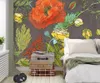 Papéis de parede CJSIR papel de parede personalizado American Pastoral Style Sala de estar quarto mural televisão sofá paredes 3d