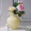 Vases 1 Piece European Modern Simple Cream Small Fresh High-end Glass Vase Fenton Langkou High-looking Ornaments Ins Style