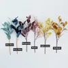 Decorative Flowers 3PCS Blue Pink Eucalyptus Artificial Leaves Branch Fake Plant Decoration For Wedding Room Home Flower Arrangement Decor