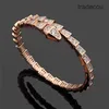 Miłość Bangle Tennis Designer Jewelry Diamond Piękny wąż Sier Rose Gold Jewellery Copper Party Wedding Charm Dziewczyna Węża Bransoletka