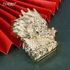 ZORRO Heavy Armor Emperor Dragon Kerosene Lighter Pure Copper Vintage 3D Relief Grinding Wheel Ignition High Grade Accessories