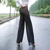 Kadın Külotu Kadın Pantolon Şeffaf Glossy Gevşek Geniş Bacak Pantolonları Nightwear Sweetwear Ultrathin Sakinsiz iç çamaşırı