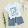 Kledingsets Toddler Baby Boy Summer Outfit Korte mouw T-shirt Top en shorts 2pcs Deset set