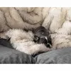 Blankets Luxury Leopard Print Design PV Faux Fur Blanket Throw Soft Comfort For Winter Bed Sofa Beds