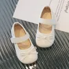 Lederen meisjes prinsesschoenen Pearl Baby Kids Leer schoenen Zwart Bruin Witte baby Peuter Kinderen Voetbescherming Schoenen 29GD#