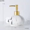 Dispensador de jabón líquido Simplicidad Cerámica Botella Botella de baño Suministros de desinfectante para gel de ducha