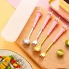 Coffee Scoops 1pcs Salade Fork Belle résistance à l'automne en acier inoxydable durable Facile à nettoyer la combinaison pratique de haute qualité et de vaisselle