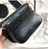 Sacs à bandouliers Vintage Crocodile Femmes Sac Luxury Designer large sangle Chaîne à bandoulière Pu Leather Ladies 3 Set Wallet