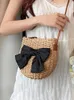 Hobo Trendy Bow Straw Summer Shoulder Crossbody BagsWomen Tote Handbags And Purses Ladies Messenger Beach Bag High Quality