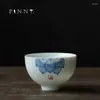 カップソーサーピニー55ml手描きの磁器茶cupsチャイニーズティーカップ手作りセレモニーアクセサリー