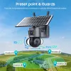 Cameras SHIWOJIA 8MP 4G SIM Solar Battery Surveillance Camera Outdoor WIFI Solar Panel Security Camera PIR Human Detection Two Way Audio