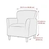 Chair Covers WaterRepellent Armchair Slipcover For LIving Room Elastic Spandex Square Tub Single Sofa Sover Bedroom Office Bar Counter