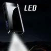 Metal Arc Flame Lighter USB Rechargeable Plasma Flameless Lighter Power Display LED Flashing Light Cigar Lighter Gadgets for Men