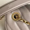 9A Designer Bag NEW WAVE Chain Stitched Handbag - Vintage Gold-Toned Hardware Women's Shoulder Bag