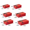 Kerst Red Gift Wrap Box Valentijnsdag rechthoek PACKING PAPIER DOXS VERJAARDAG PARTY MOEDER DAGEN FESTIVAL GIFTEN CASE TH1373