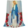 Coperte Gesù Vergine Maria coperta Decorazione tessile decorazione cristiana cattolica multifunzione calda tiro per il letto per ufficio