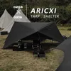 Aricxi tarp 210t polyester Ultralight Tarp Outdoor Camping black silver coating Anti-ultraviolet square hexagon sun shelter tarp 240327