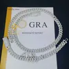 Best Selling 8mm Two Rows Iced Out Man Hip Hop Jewelry GRA Certificates Pass Diamond Tester VVS1 Moissanite Cuban Link Chain Men