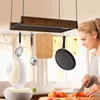 キッチン収納ハンギングポットホルダーパンシェルフ調理器具12フックラック理想的なギフト