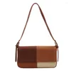 أكياس الكتف الأزياء الأنيقة All-Match Retro Flap Handbags Designer Simple Quality Women Women Pu Messenger