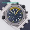 Luxury AP Wrist Watch Epic Royal Oak Offshore 26703st Mens Precision Steel Blue Plate Automatique mécanique Swiss Watch Famous Luxury Sports Watch