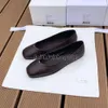 Designer TOP the Row Single Shoes Women's Spring/summer Shallow Mouth Ballet Dance Shoes Flat Bottom Genuine Leather Grandmother Shoes Small Design 491