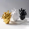 Vases Scandinavian Heart Resin Flower Pot Decorative Ornament Simulation Heart-shaped Vase Living Room Bedroom Design Ornaments