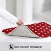 Carpets Red White Polka Dot Pattern Soft House Family Anti-Slip Mat Rug Carpet Strawberry Rouge Berry Fruit Ruby Sweet Cute