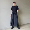 Men's Pants PFNW High-grade Double-layer Design Skirt Personalized Belt Adjustment Fashion Loose Darkwear Wide Leg 12Z4318