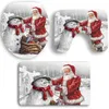 Toalettstol täcker 3 st/set julomslag Santa Claus Ornaments Dekorationer för hem Happy Year -gåvor