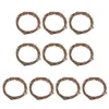 Decorative Flowers 10 Pcs Spring Front Door Decor Rattan Circle Garland DIY Frame Hoop Wreath Accessory