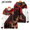 Erkek Hoodies Genshin Etkisi Kaedehara Kazuha Cosplay Zip Up Kadın/Erkek Hoodie Street Giyim Hip Hop Zipper Ceket Kapşonlu Dış Giyim 2024