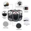 Cat Carriers Delivery Room Folding Pet Fence Octagonal Cage Tent Mat Dog Nest Transparent