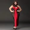 Fashion Womens Sexy Plus Size Long Lingerie Dress Adult Light Exotic XXL Bodysuit Lace Transparent Party Dress Nightgown 240401