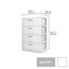 Sterilite Storage Box Organizer 4 Drawer Wide Weave Tower White Boxes Bins 240327