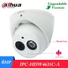 Cameras Dahua Multilingual Version IPCHDW4631CA 6MP Security Camera POE Surveillance IR Night Vision BuiltIn Mic Metal Case