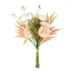 Decoratieve bloemen 1 Bunch kunstmatige paardenbloembouquet bloemensimulatie gedroogd huis vase decora bruiloft feest bruidsdecor