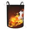 Laundry Bags Bathroom Basket Soccer Ball Fire Foldable Hamper Clothes Organizer