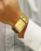 Relogio Masculino Wwoor Gold Watch Men Square Mens Watches Top Brand Luxury Golden Quartz in acciaio inossidabile Watch Watch 6976851