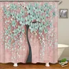 Shower Curtains 3D Beautiful Floral Printing Bathroom Curtain Polyester Waterproof Hook Home Decoration With
