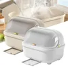 Kitchen Storage 1Pcs Container Rack Dish Bowl Box Plastic With Drainage Drain Cupboard Flexible Cutlery Organizers