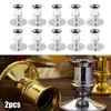 Candle Holders 2 PCS Traditional Shape Taper Standard Candlestick Electronic Candles Wedding Dinner Home Decoration